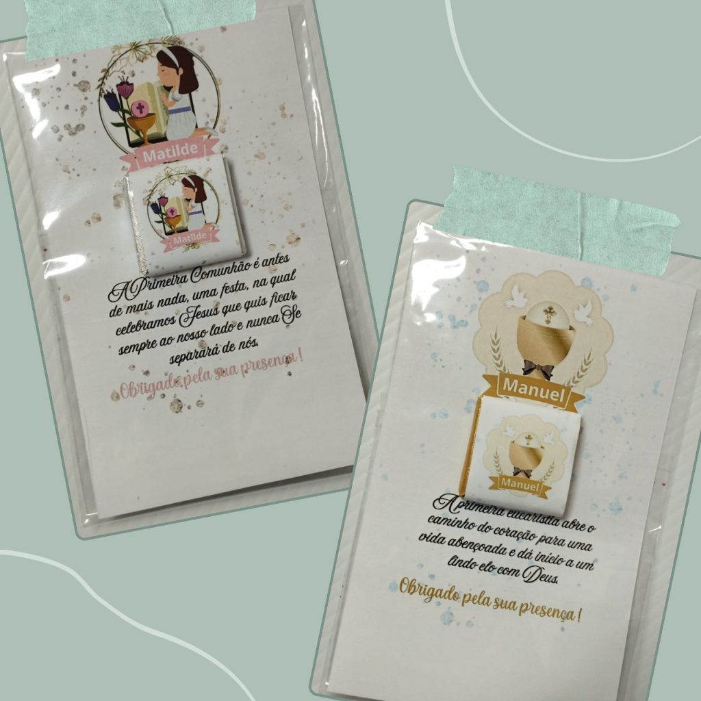 Lembranças de chocolate-Personalizadas