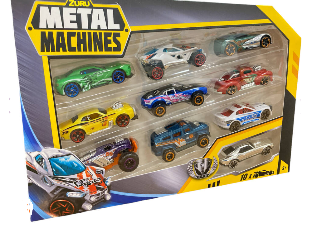 Metal Machines Pack 10 Carros de Metal