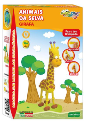 Jumpingclay Massa de Modelar Animais da Selva Girafa