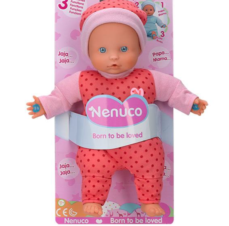 Boneca Nenuco 3 Funções Rosa