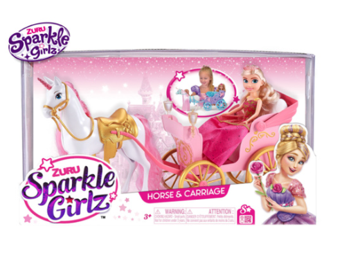 Sparkle Girlz Princess Doll With Horse & Carriage