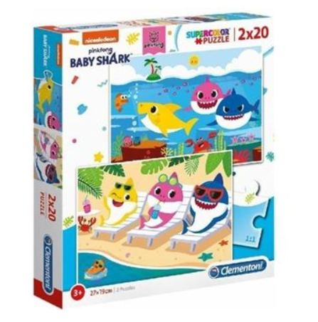 Puzzle 2x20 Peças - Baby Shark
