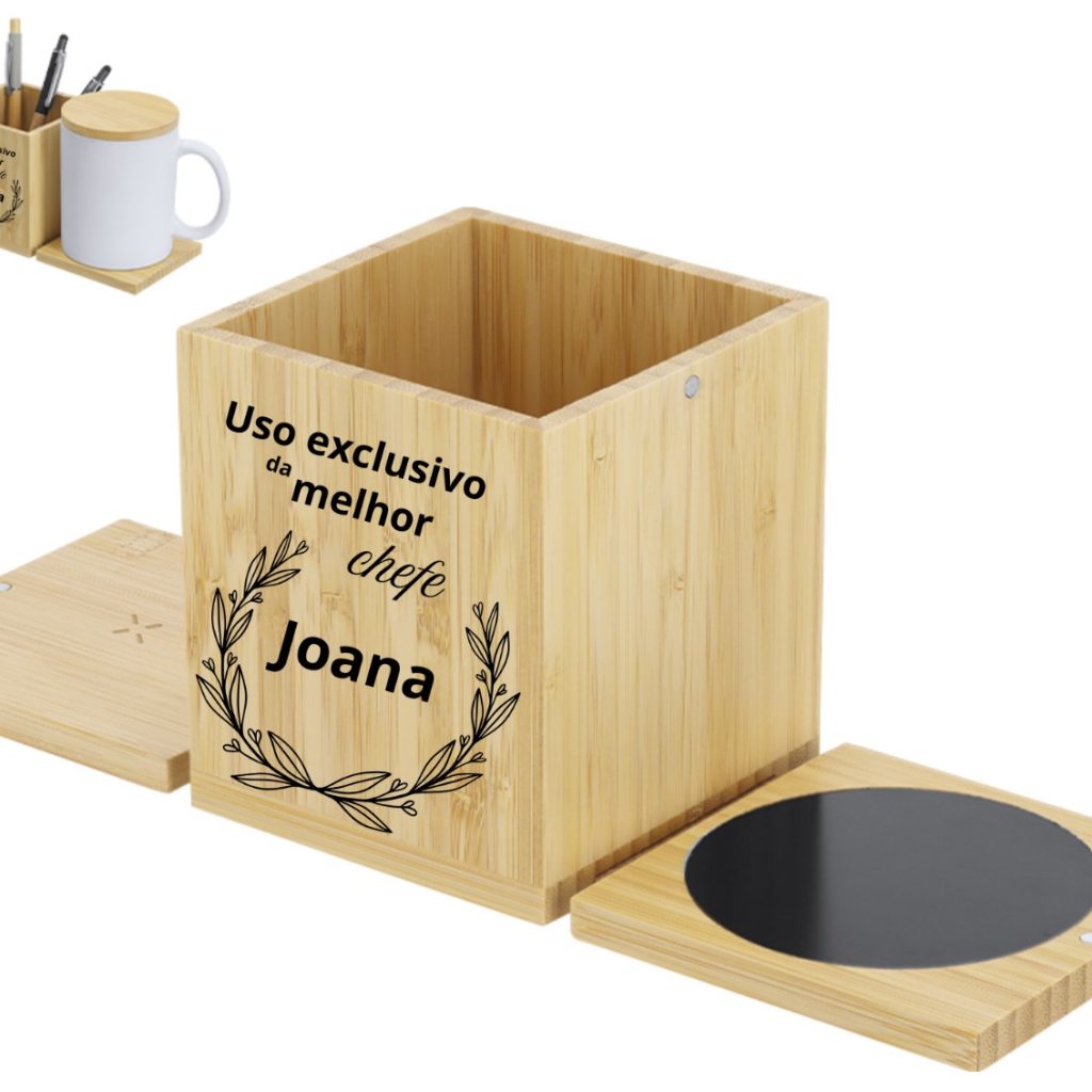 Caneta multifuncional Personalizada (bambu)