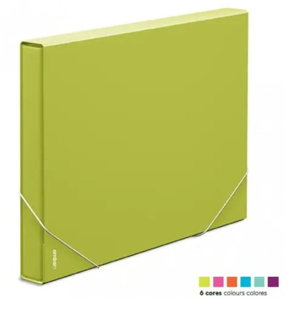Capa A4 com Elásticos Lombada 4 Cm Ambar 1 Unidade