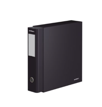 Ambar Pasta Arquivo+Cx L/L Din com calha Preto