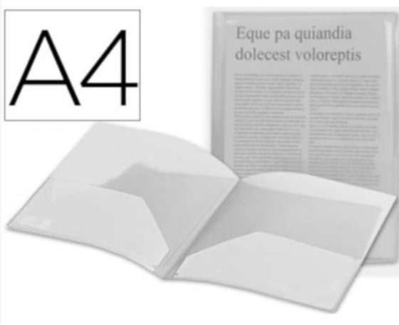 Capas dossier A4 transparentes com dupla bolsa