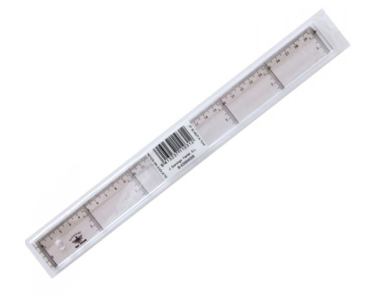 Régua de plástico 40cm