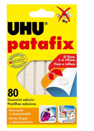 Massa Fixadora UHU Patafix Branco - 80 Pastilhas