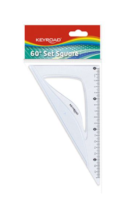 Keyroad Blister 1 Esquadro 60º/18cm Inquebrável