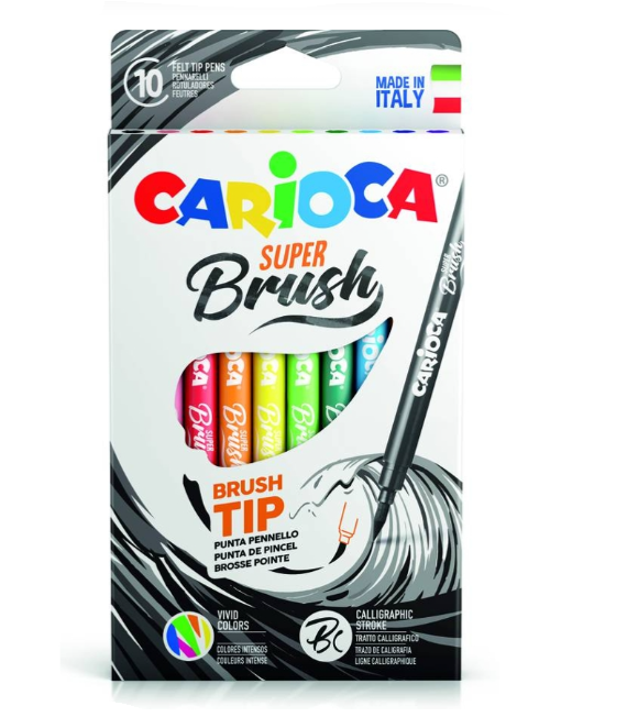 Canetas de Feltro CARIOCA Brush Pen