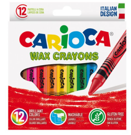 Carioca Lápis de Cera Wax 12 uni