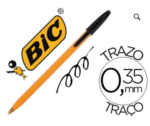 CANETA BIC LARANJA PRETO