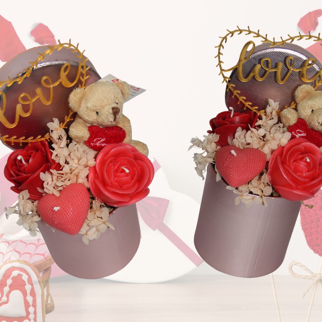 🧸💖 Arranjo Love – Presente Fofo e Romântico 💖🧸