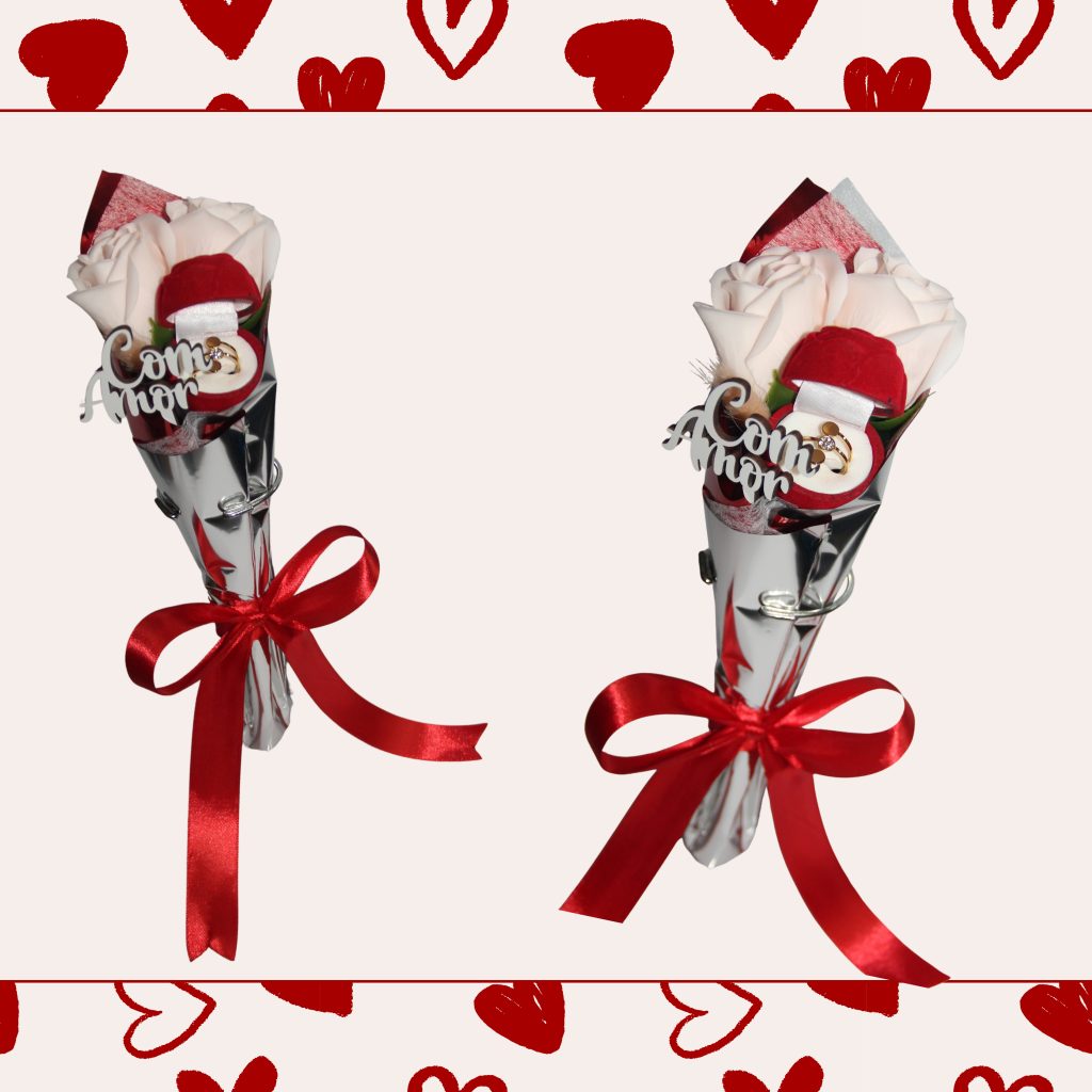 💐❤️ Mini Buquê “Com Amor” ❤️💐