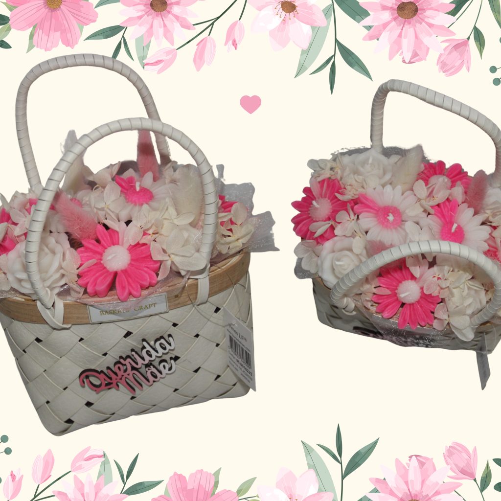 Cesta Flores de cera