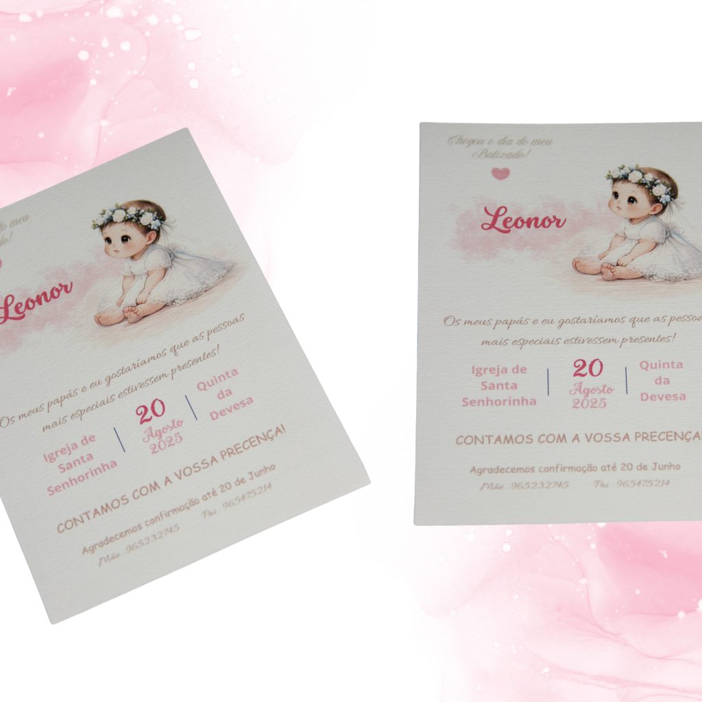 convites personalizados de batizado
